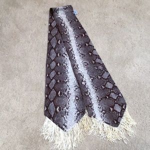 Snakeskin print scarf